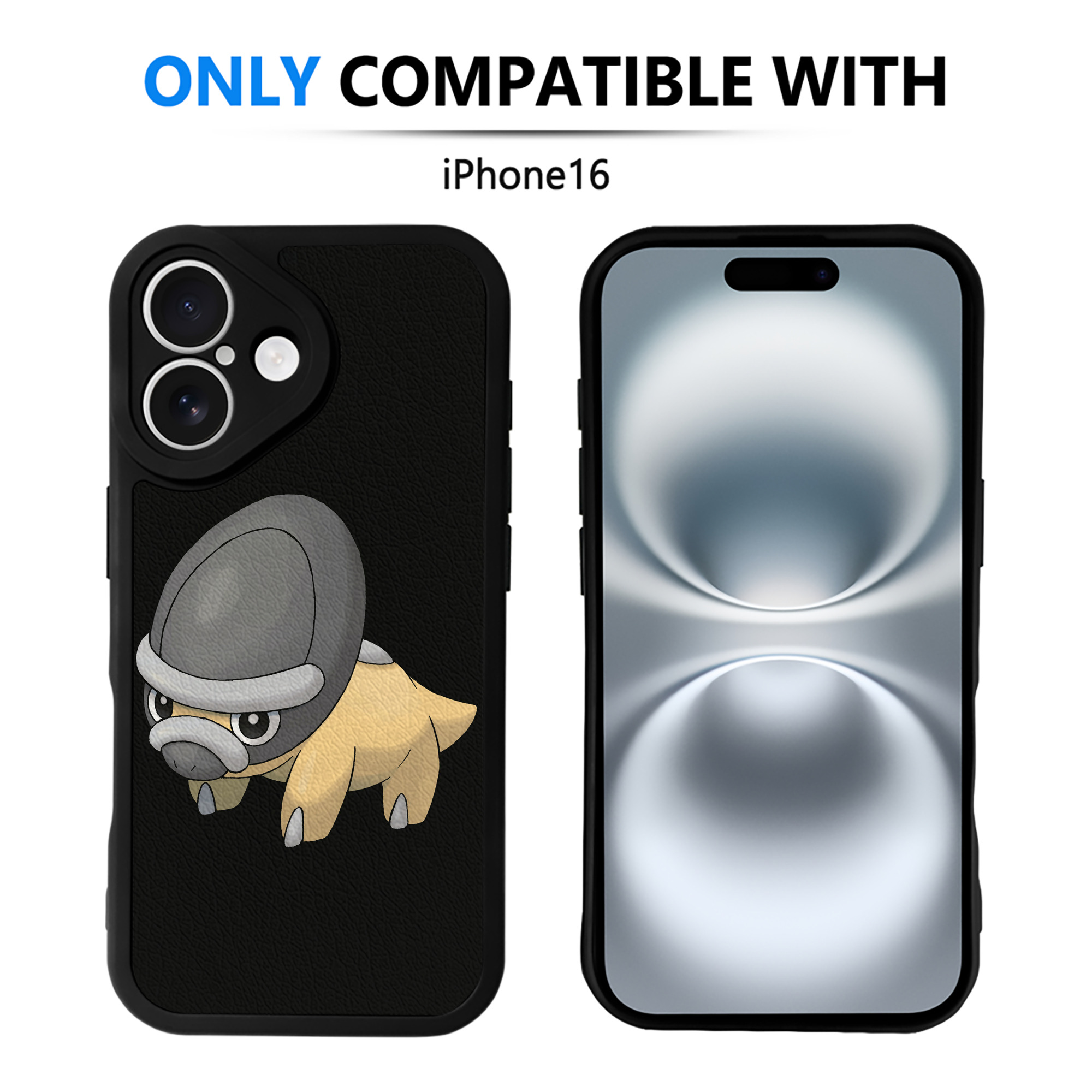 （画像用） ポケットモンスター Pokémon 【iPhone 16シリーズ対応】シリコンスマホケース（レザー調） 材質：シリコン